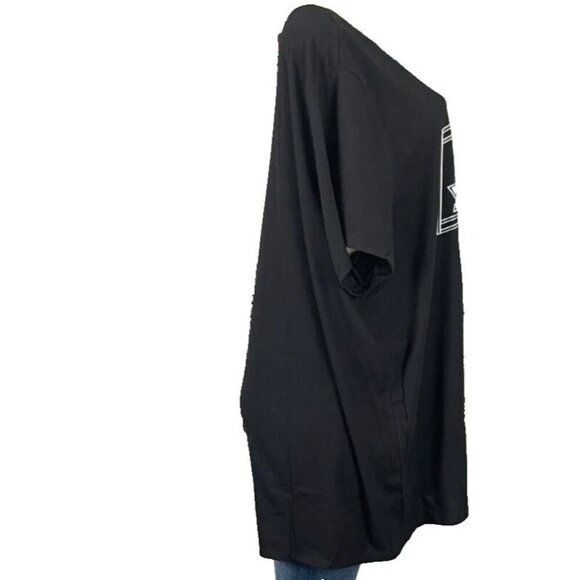 Vinyl Icons +5 Black Crew Neck High Voltage AC/DC Band Graphic Short Sleeve Tee - Picture 3 of 6